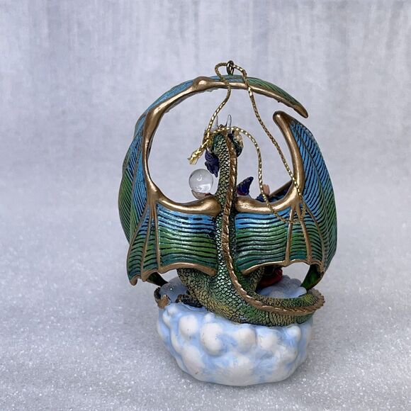 San Francisco Music Box Christmas Ornament CRYSTAL VISIONS DRAGON WITH MERLIN - Picture 4 of 11